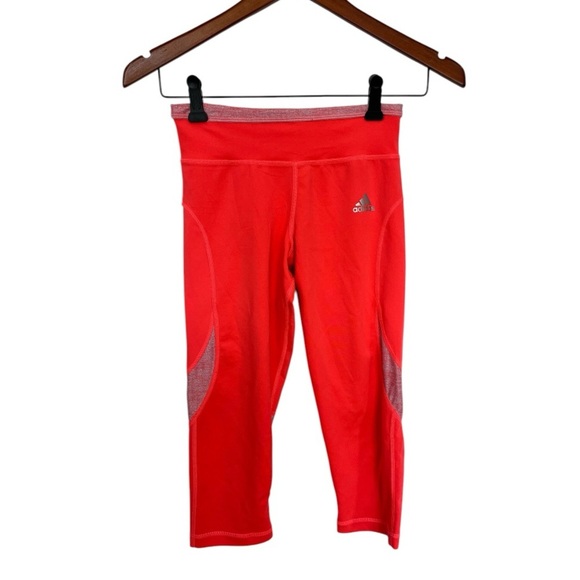 Adidas neon pink 3/4 leggings size XS - Picture 1 of 5